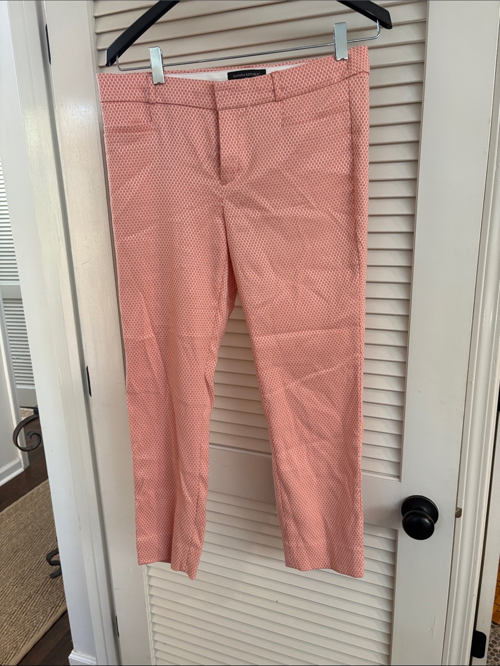 Banana Republic Peach Dot Slim Chinos